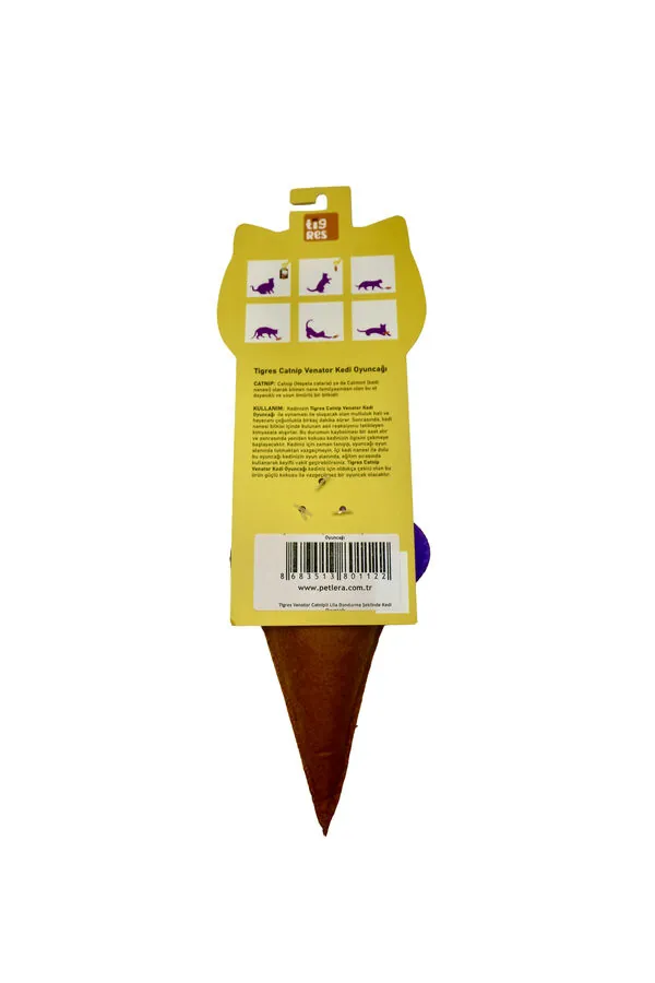 Tigres Venator Catnipli Lila Dondurma Şeklinde Kedi Oyuncağı - 3