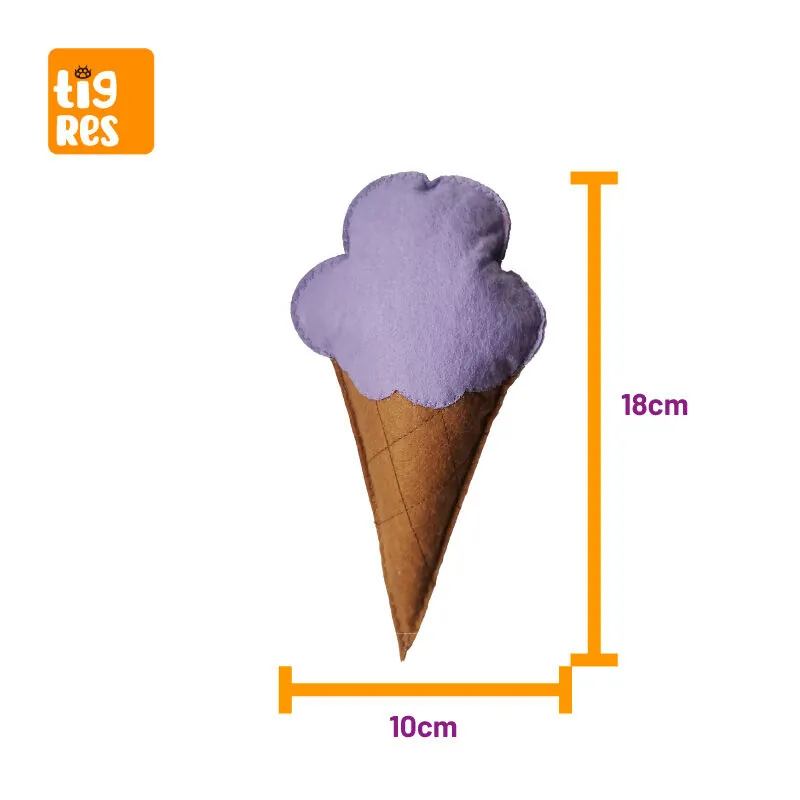 Tigres Venator Catnipli Lila Dondurma Şeklinde Kedi Oyuncağı - 4