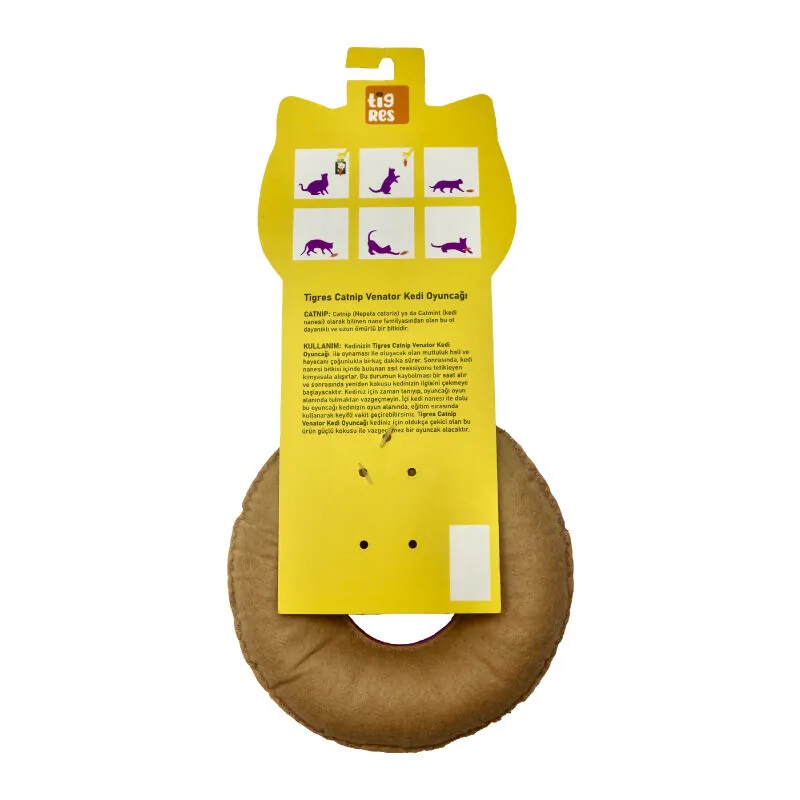 Tigres Venator Catnipli Lila Donut Şeklinde Kedi Oyuncağı - 3