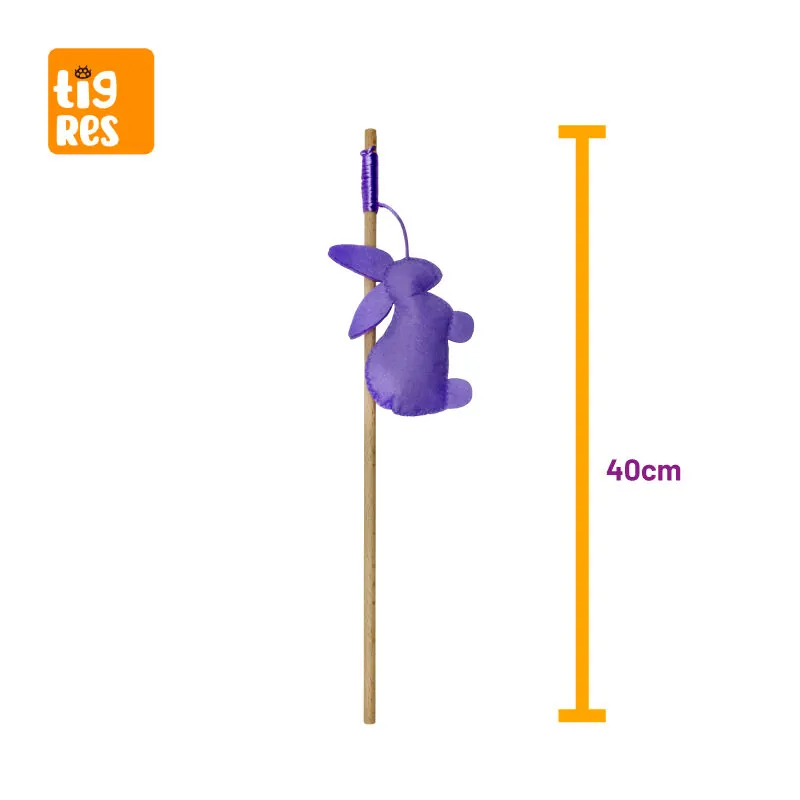 Tigres Venator Catnipli Lila Tavşan Şeklinde Kedi Oltası - 2