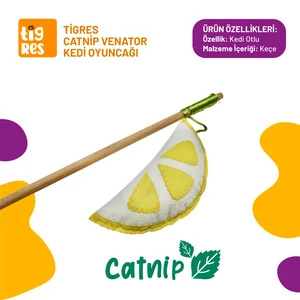 Tigres Venator Catnipli Limon Şeklinde Kedi Oltası