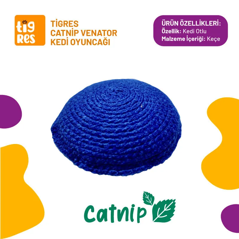 Tigres Venator Catnipli Mavi Bonibon Kedi Oyuncağı - 1