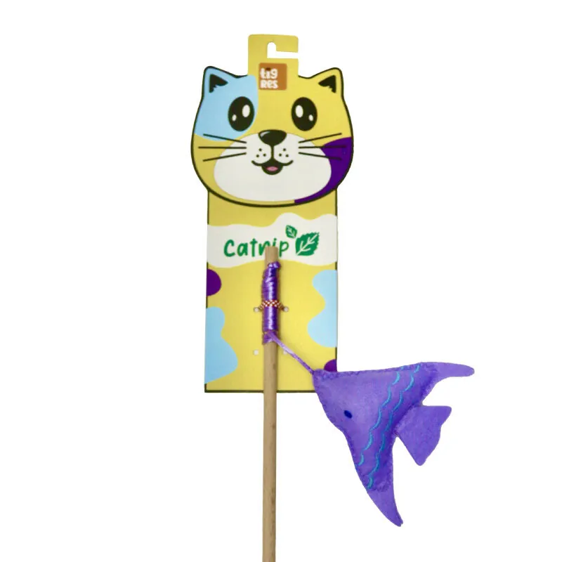 Tigres Venator Catnipli Melek Balığı Şeklinde Kedi Oltası - 3