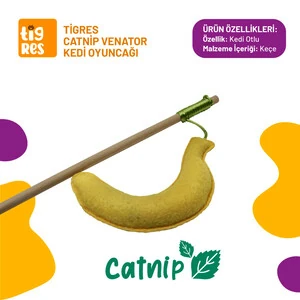 Tigres Venator Catnipli Muz Şeklinde Kedi Oltası