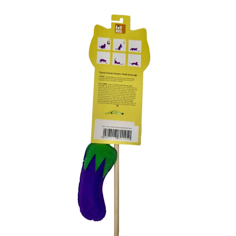Tigres Venator Catnipli Patlıcan Şeklinde Kedi Oltası - 4