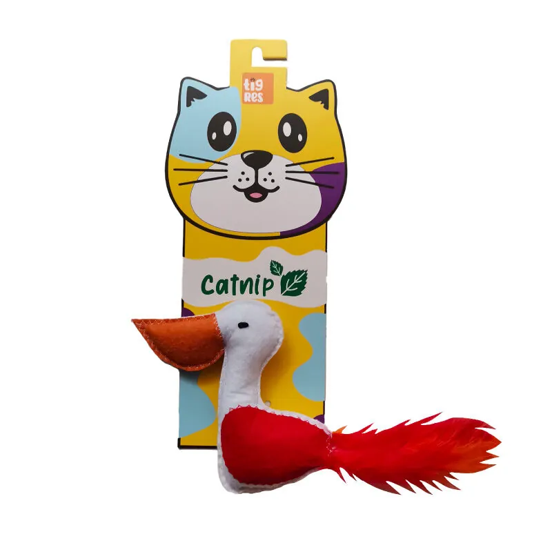 Tigres Venator Catnipli Pelikan Şeklinde Kedi Tüylü Oyuncağı - 2