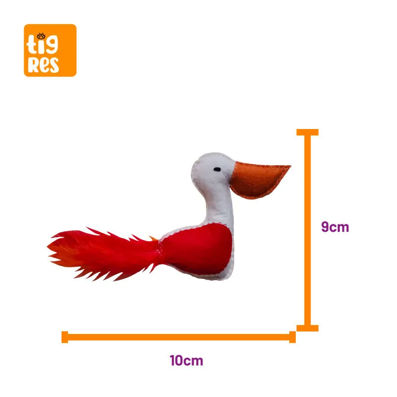 Tigres Venator Catnipli Pelikan Şeklinde Kedi Tüylü Oyuncağı - 4