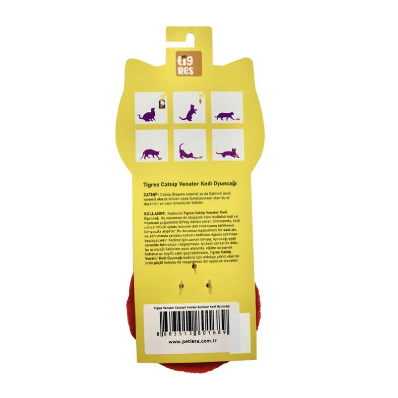 Tigres Venator Catnipli Pembe Bonibon Kedi Oyuncağı - 3