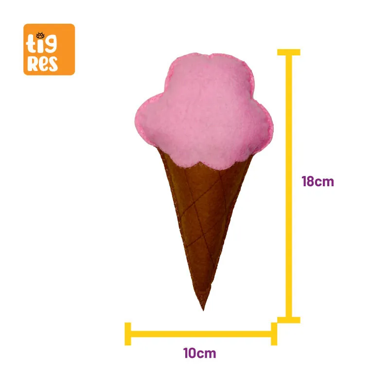 Tigres Venator Catnipli Pembe Dondurma Şeklinde Kedi Oyuncağı - 4