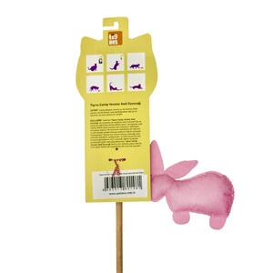 Tigres Venator Catnipli Pembe Tavşan Şeklinde Kedi Oltası - 4