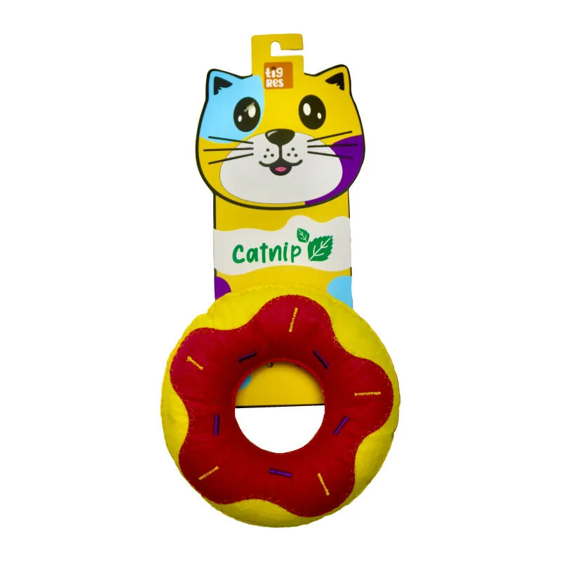 Tigres Venator Catnipli Sarı Donut Şeklinde Kedi Oyuncağı - 2