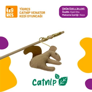 Tigres Venator Catnipli Sincap Şeklinde Kedi Oltası