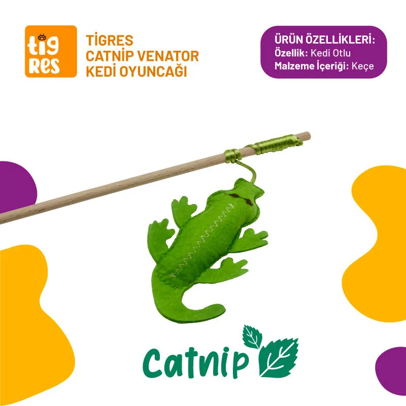 Tigres Venator Catnipli Timsah Şeklinde Kedi Oltası - 1