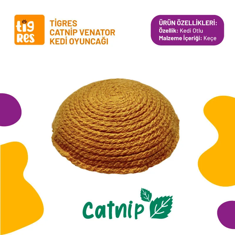 Tigres Venator Catnipli Turuncu Bonibon Kedi Oyuncağı - 1