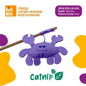 Tigres Venator Catnipli Yengeç Şeklinde Kedi Oltası