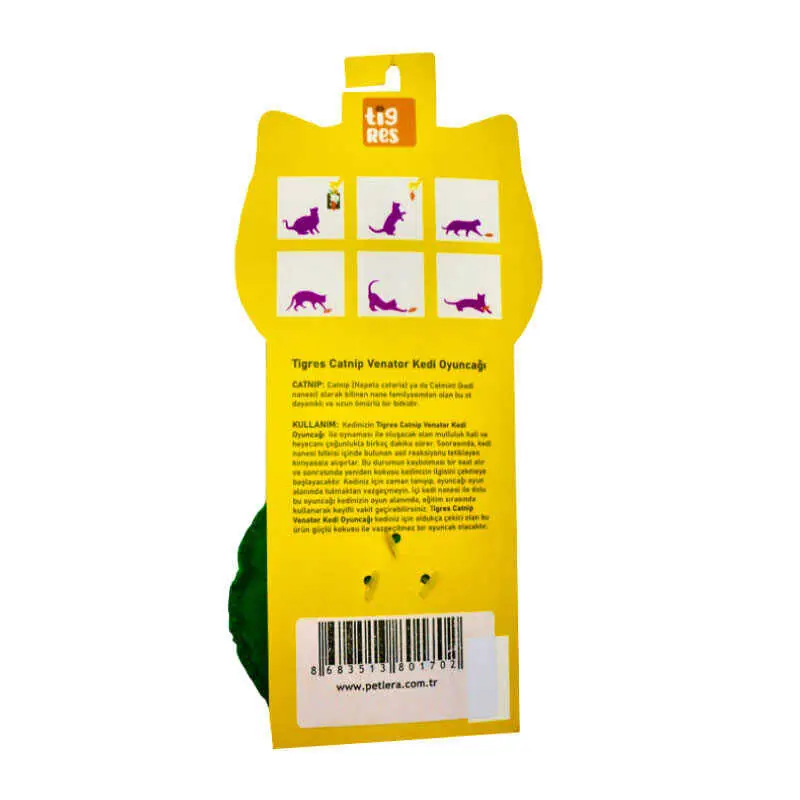 Tigres Venator Catnipli Yeşil Bonibon Kedi Oyuncağı - 4