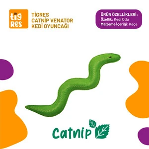 Tigres Venator Catnipli Yılan Şeklinde Kedi Oyuncağı