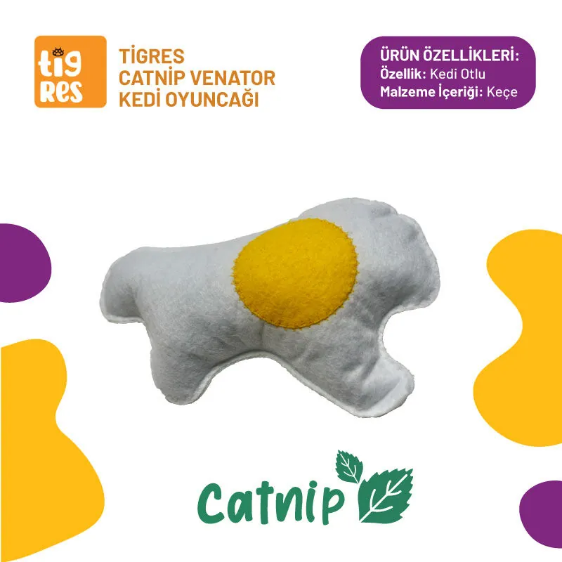 Tigres Venator Catnipli Yumurta Şeklinde Kedi Oyuncağı - 1