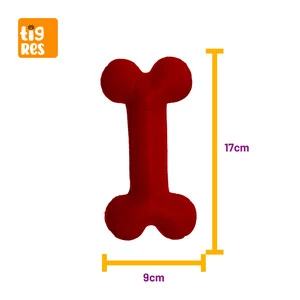 Tigres Venator Kemik Şeklinde Kırmızı Mini Köpek Oyuncağı - 4