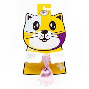 Tigres Worky Yakalı Kravat Şeklinde Kedi Tasması - Pembe