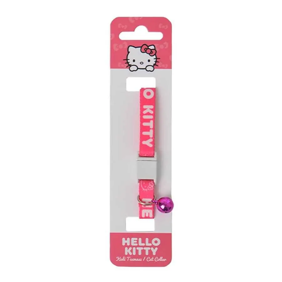 Hello Kitty Boyun Tasması 1 Cm Fuşya Beyaz - 1