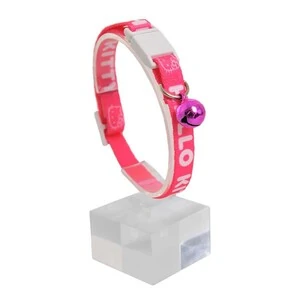 Hello Kitty Boyun Tasması 1 Cm Fuşya Beyaz - 3