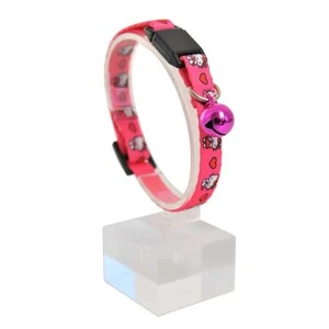 Hello Kitty Boyun Tasması 1 Cm Fuşya Desen - 3