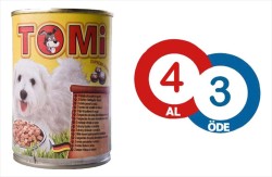 Tomi 3 Çeşit Kümes Hayvanlı Köpek Yaş Maması 400 GR * 4 Adet