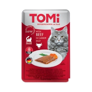 Tomi KEDİ DANA ETİ VE HAVUÇ TAHILSIZ POUCH MAMA 100GR(PATE)
