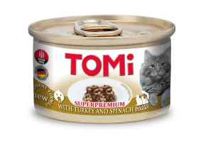 Tomi Kedi Hindili Ispanaklı Yaş Mama 85g - 1