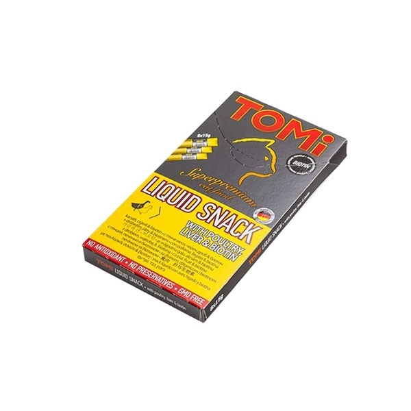 Tomi KEDİ KREMASI KÜMES HAY. CİĞER & BİOTİN 8X15GR 120GR - 1