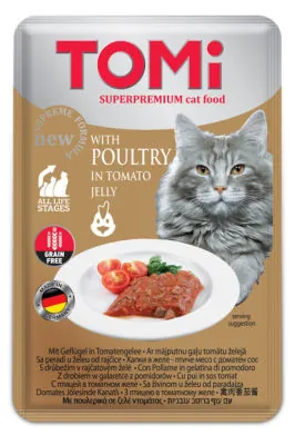 Tomi Kedi Tahılsız Domatesli Tavuklu Yaş Mama 100 Gr - 1