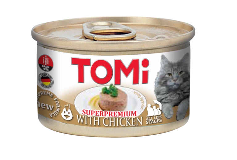 Tomi Tavuklu Yetişkin Kedi Yaş Maması 85 Gr