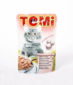 Tomi Pouch Dana Etli ve Hindili Yetişkin Kedi Konservesi 100 Gr