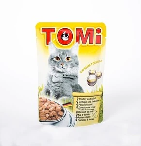 Tomi Tavşanlı ve Kanatlı Yetişkin Pouch Kedi Konservesi 100 Gr