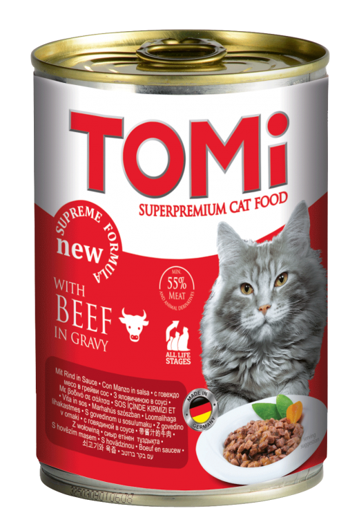 Tomi Sığır Etli Yetişkin Kedi Yaş Maması 400 Gr - 1