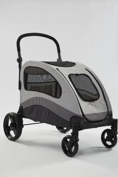Tommy Büyük Boy Evcil Hayvan Taşıma Arabası Gri Max 60 kg - 2