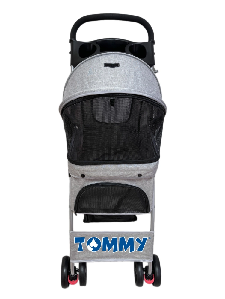 Tommy Standart Evcil Hayvan Taşıma Arabası Gri Max 15 kg - 1