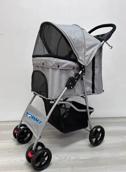 Tommy Standart Evcil Hayvan Taşıma Arabası Gri Max 15 kg - 2