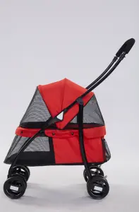 Tommy Standart Evcil Hayvan Taşıma Arabası Kırmızı (Boyutları Mevcut) - 2