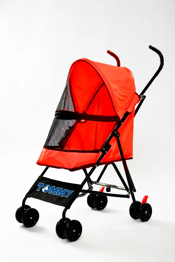 Tommy Standart Evcil Hayvan Taşıma Arabası Kırmızı Max 15 kg - 1