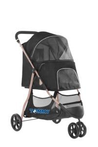 Tommy Standart Evcil Hayvan Taşıma Arabası Siyah Max 15 kg