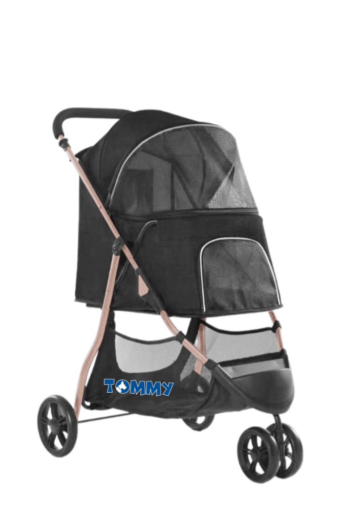 Tommy Standart Evcil Hayvan Taşıma Arabası Siyah Max 15 kg - 2