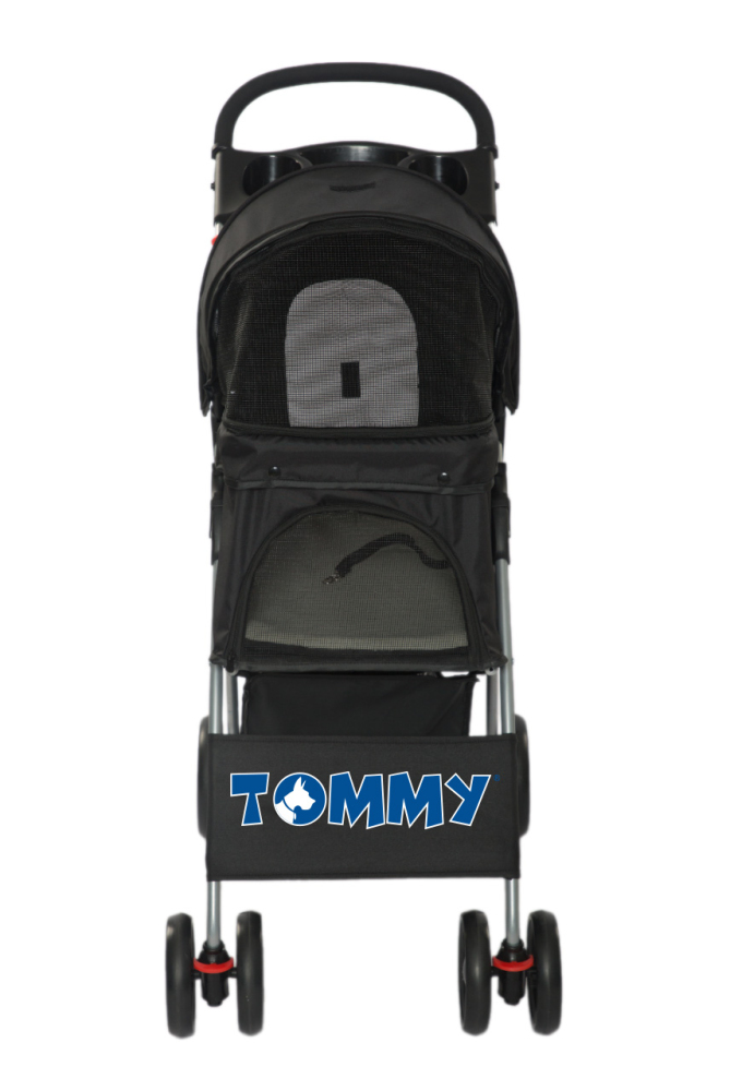 Tommy Standart Evcil Hayvan Taşıma Arabası Siyah Max 15 kg - 1