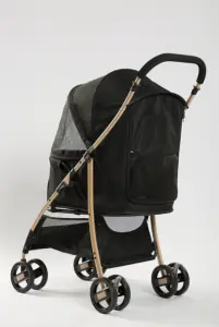 Tommy Standart Evcil Hayvan Taşıma Arabası Siyah Max 15 kg - 2