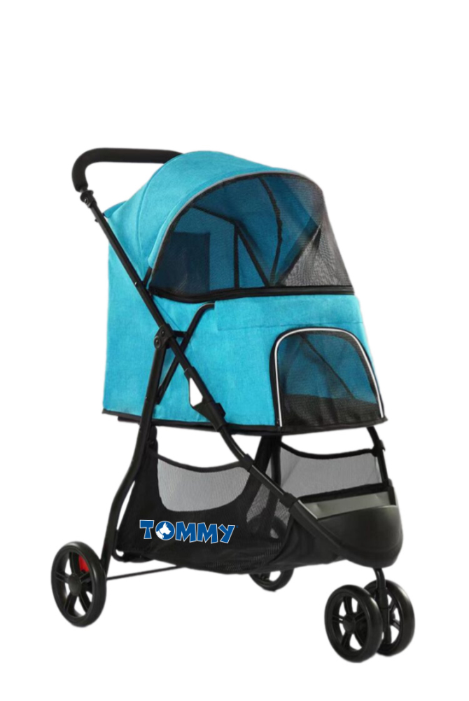Tommy Standart Evcil Hayvan Taşıma Arabası Turkuaz Max 15 kg - 1
