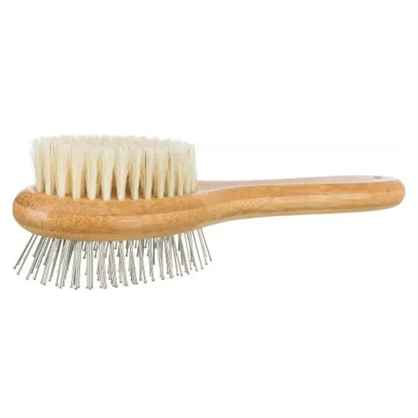 Trixie Bambu Saplı Çift Taraflı Tarama Fırçası 6x22cm - 4