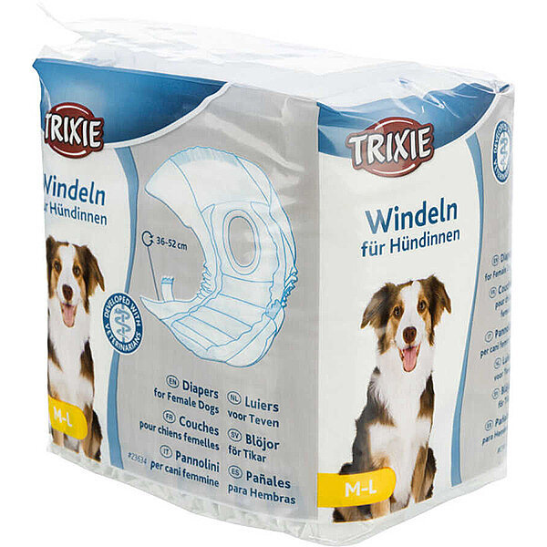 Trixie Dişi Köpek Tuvalet ve Çiş Pedi M–L: 36–52 cm (12'li)