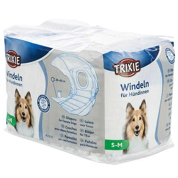 Trixie Dişi Köpek Tuvalet ve Çiş Pedi S–M: 28–40 cm (12'li) - 1