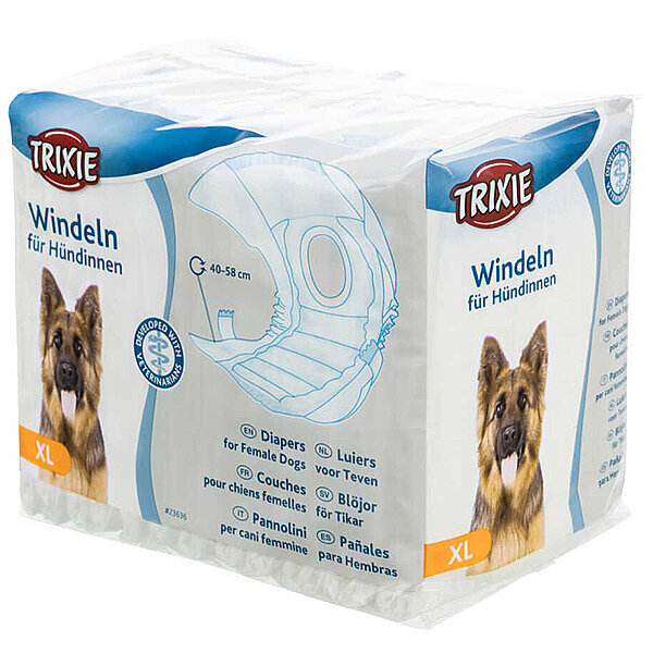 Trixie Dişi Köpek Tuvalet ve Çiş Pedi XL: 40–58 cm (12'li)